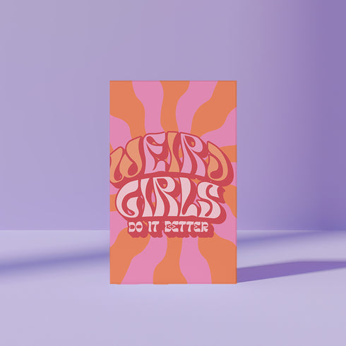 Weird Girls Retro Poster